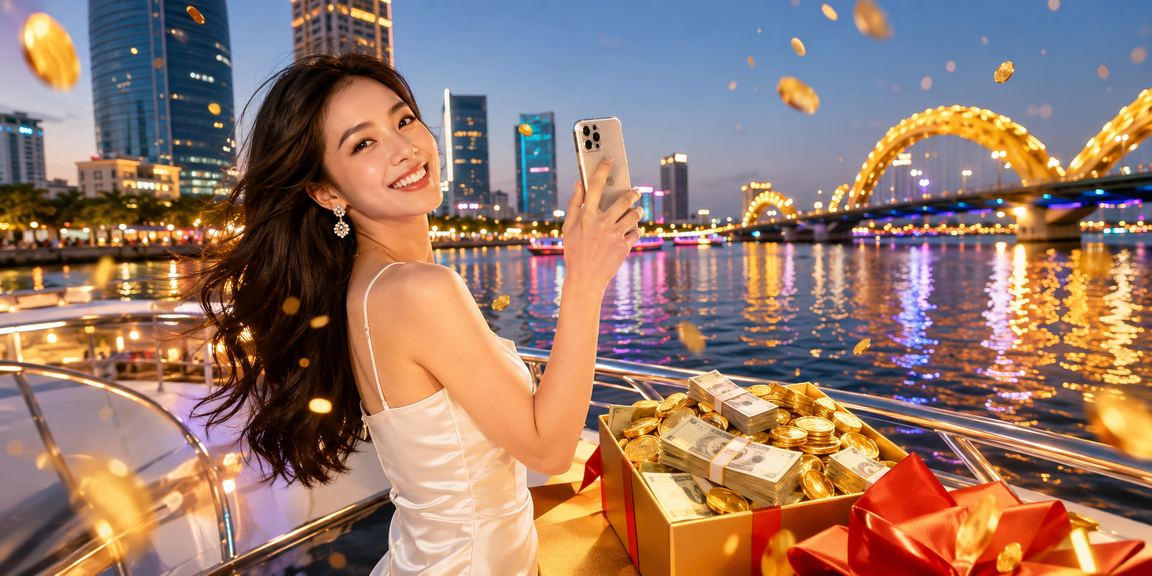 Người dùng Đà Nẵng chơi mobile casino trong không khí lễ hội sôi động ven biển